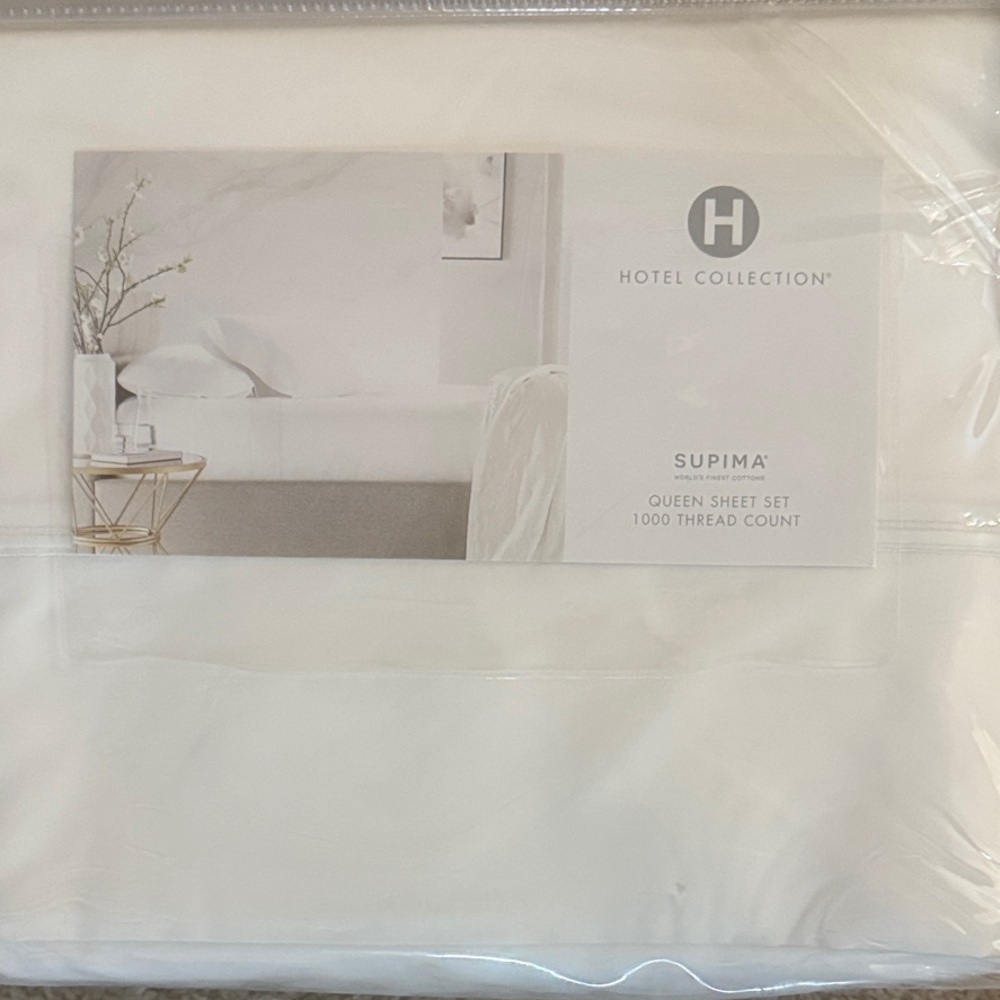 Hotel Collection Supima Queen Sheet Set - Elegant White